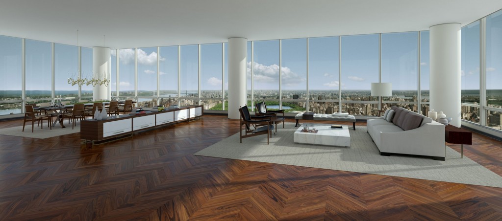 One57 Penthouse, New York- $90 million living room