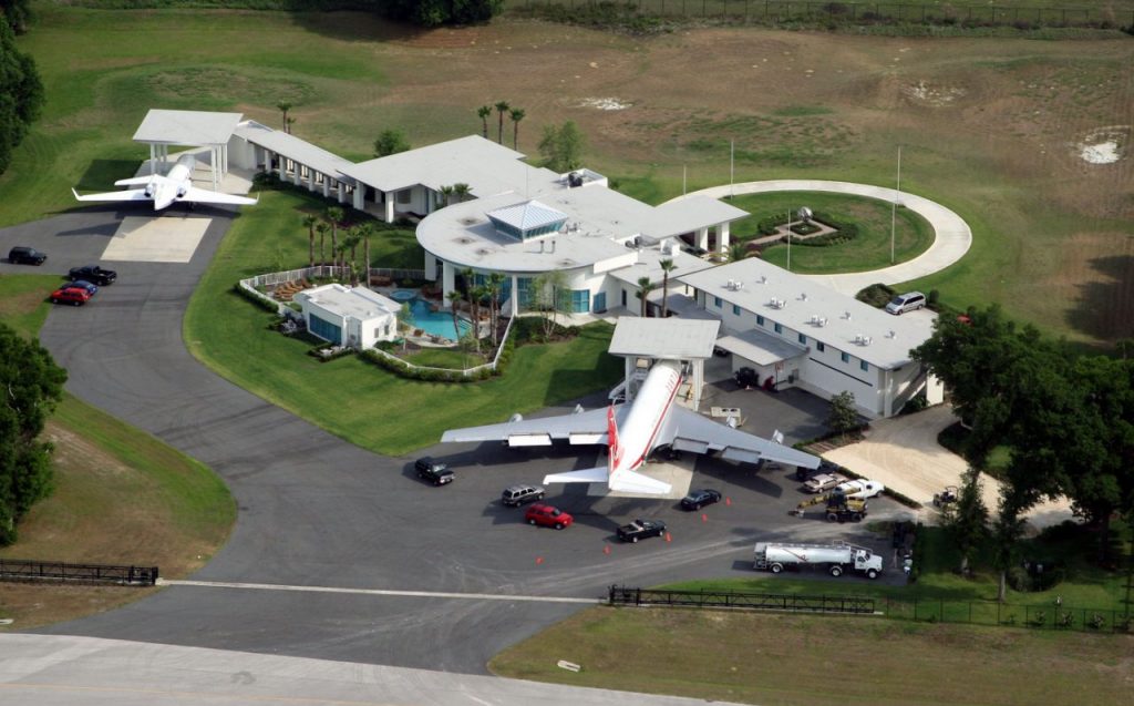 Actor John Travolta's airport home in Florida